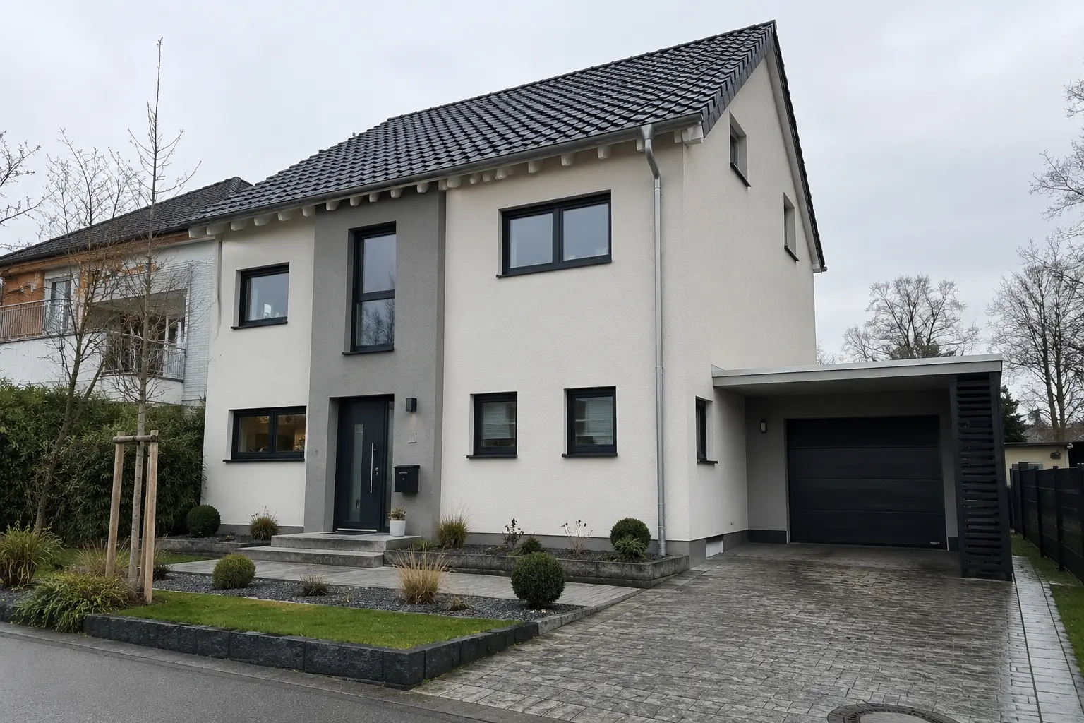 Freistehendes Einfamilienhaus mit Garage und Vorgarten in Adelsdorf