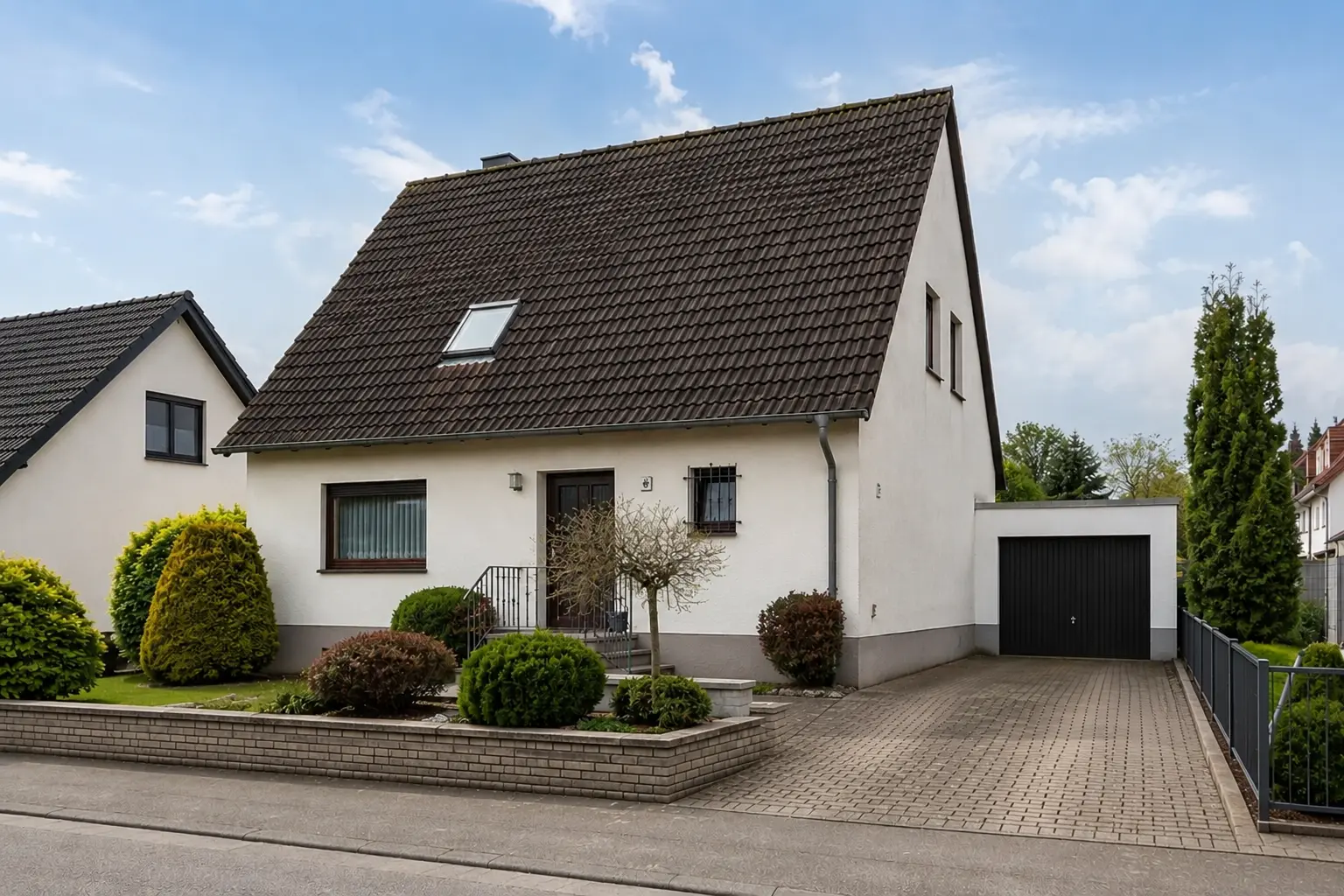Einfamilienhaus mit Satteldach und Garage, von Krapf Immobilien vermittelt